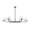 Z-Lite Leila Chandelier, 6-Light, 63 In.W x 10.75 In.H, Matte Black/White Linen 744-63R-MB - alternate 2